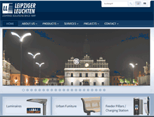 Tablet Screenshot of leipziger-leuchten.com